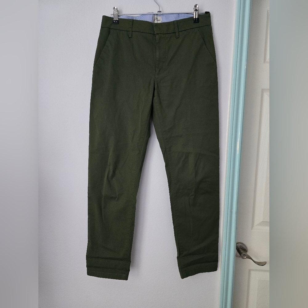 J Crew Green Pants Boyfriend Chino Size 26 - Picture 7 of 10